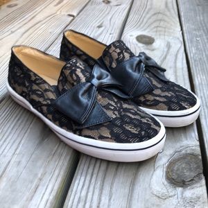 KATE SPADE Delise lace bow slip-on sneaker